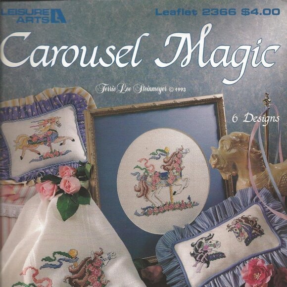 Leisure Arts Leaflet 2366 Carousel Magic Cross Stitch Chart - Picture 2 of 5
